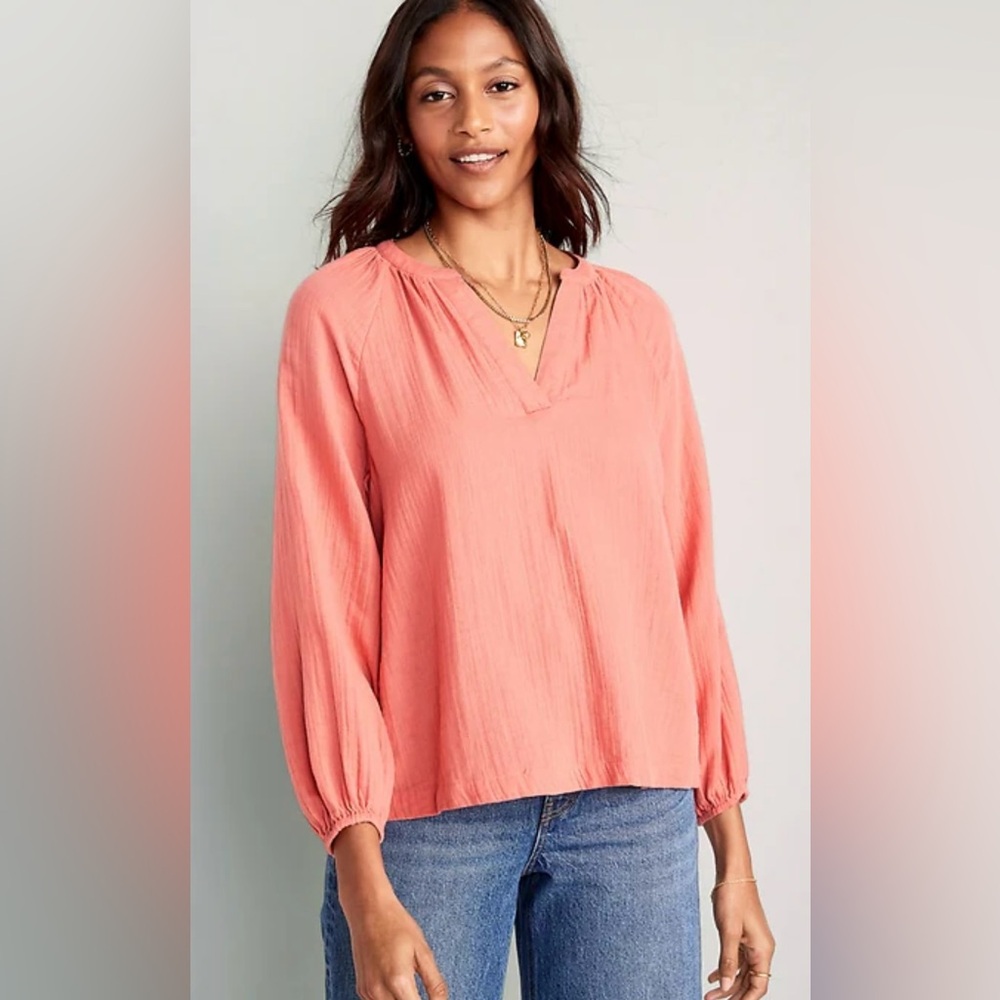 Old Navy Split Neck Blouse